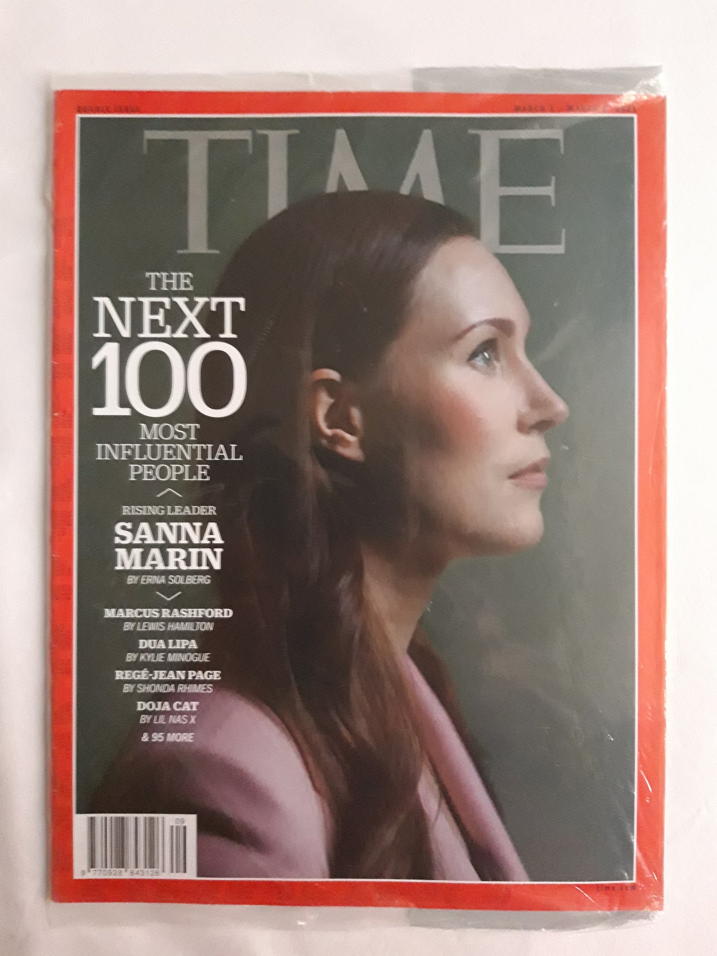Time magazine Sanna Marin The next 100 Most influental people Dua Lipa original package OP OVP Originalverpackung 01./08.03.2021 März March