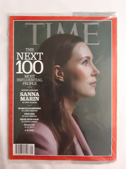 Time magazine Sanna Marin The next 100 Most influental people Dua Lipa original package OP OVP Originalverpackung 01./08.03.2021 März March