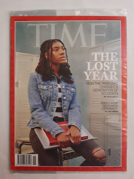 Time magazine The lost year How the pandemic changed a generation of students Spain`s 4-day workweek experiment Twila Joseph original package OP OVP Originalverpackung 12./19.04.2021 April 2021