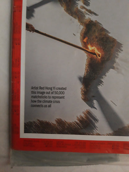 Time magazine Climate is everything How the pandemic can lead us to a better, greener world Red Hong Yi 50000 matchstickers original package OP OVP Originalverpackung 26.04./03.05.2021 April March März 2021
