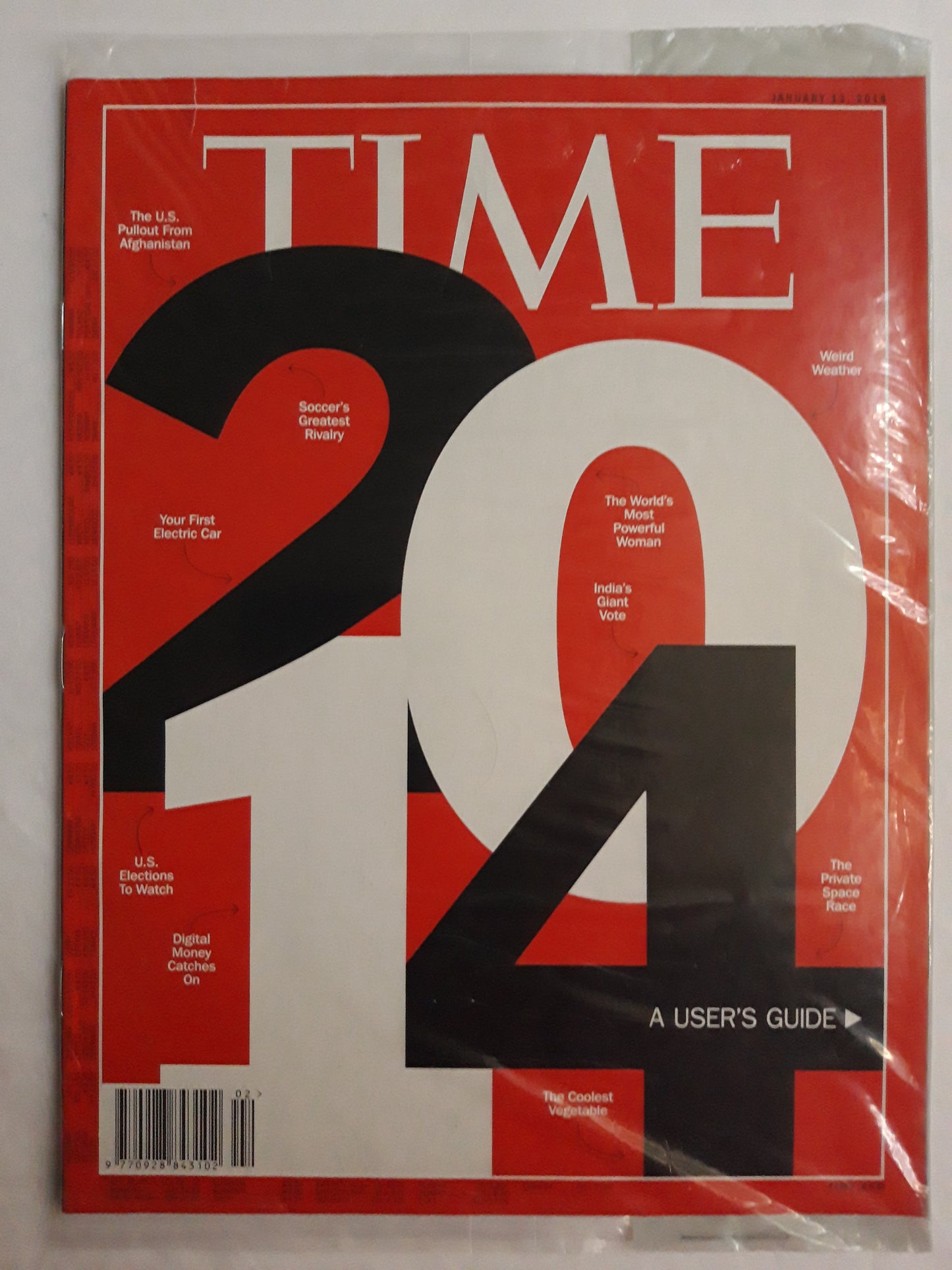Time magazine 2014 A User`s Guide original package OP OVP Originalverpackung 13.01.2014 January 2014