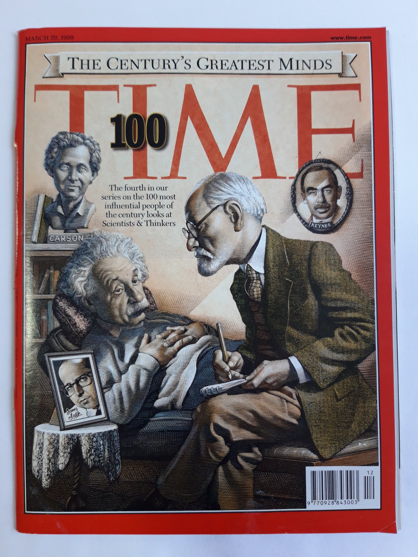 Time magazine The Century`s greatest Minds Albert Einstein Keynes Carson Jonas Salk Sigmund Freud 29.03.1999 March März 1999