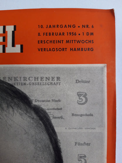 Der Spiegel Brautschau im Ruhr-Revier Super-Aktionär Krages aus Bremen No. 6 08.02.1956 February 1956