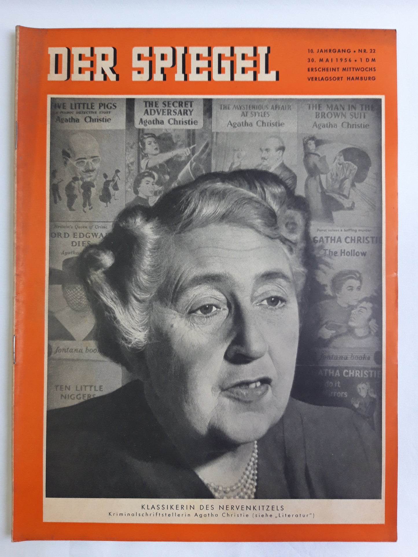 Der Spiegel Klassikerin des Nervenkitzels Kriminalschriftstellerin Agatha Christie No. 22 30.05.1956 Mai May 1956