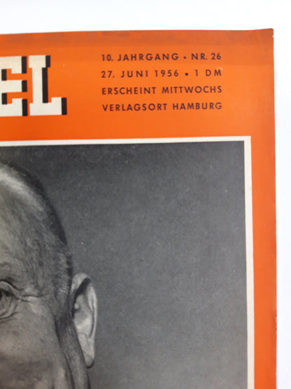 Der Spiegel Ist Pankow von Gott gewollt? Evangelischer Bevollmächtigter bei der DDR Propst Grüber No. 26 27.06.1956 Juni 1956