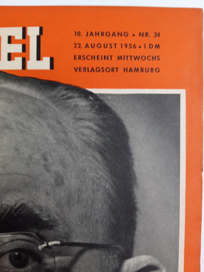 Der Spiegel Zum Schreiben ist der Sonntag da Textilkaufmann und Schriftsteller Ludwig Reiners Nr.34 22.08.1956 August 1956