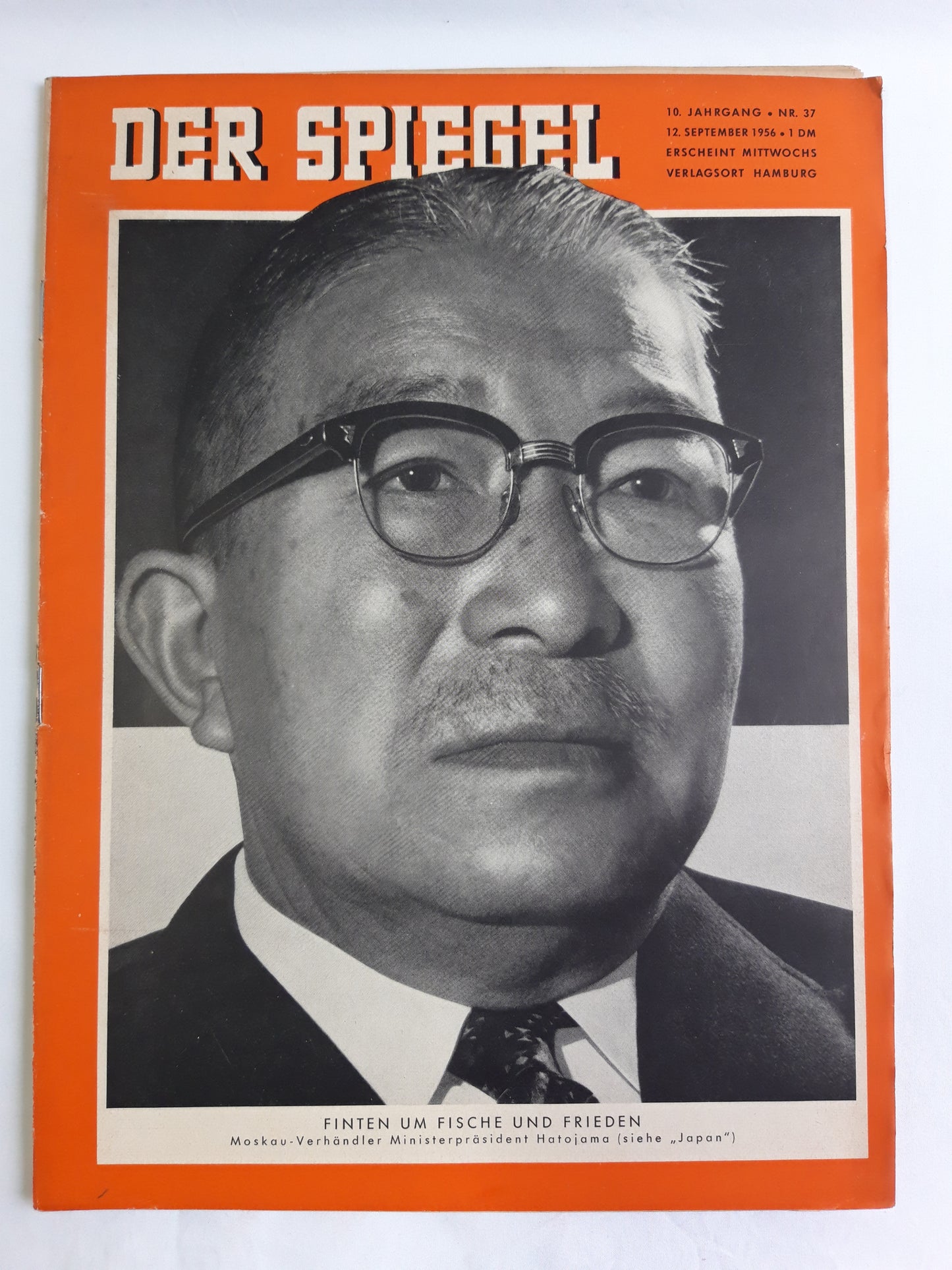 Der Spiegel Finten um Fische und Frieden Moskau-Verhändler Ministerpräsident Hatojama No. 37 12.09.1956 12. September 1956
