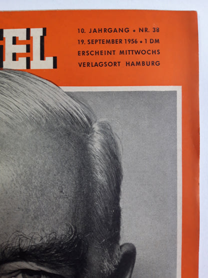 Der Spiegel Makler im Widerstreit Suez-Vermittler Robert Gordon Menzies No. 38 19.09.1956 19. September 1956