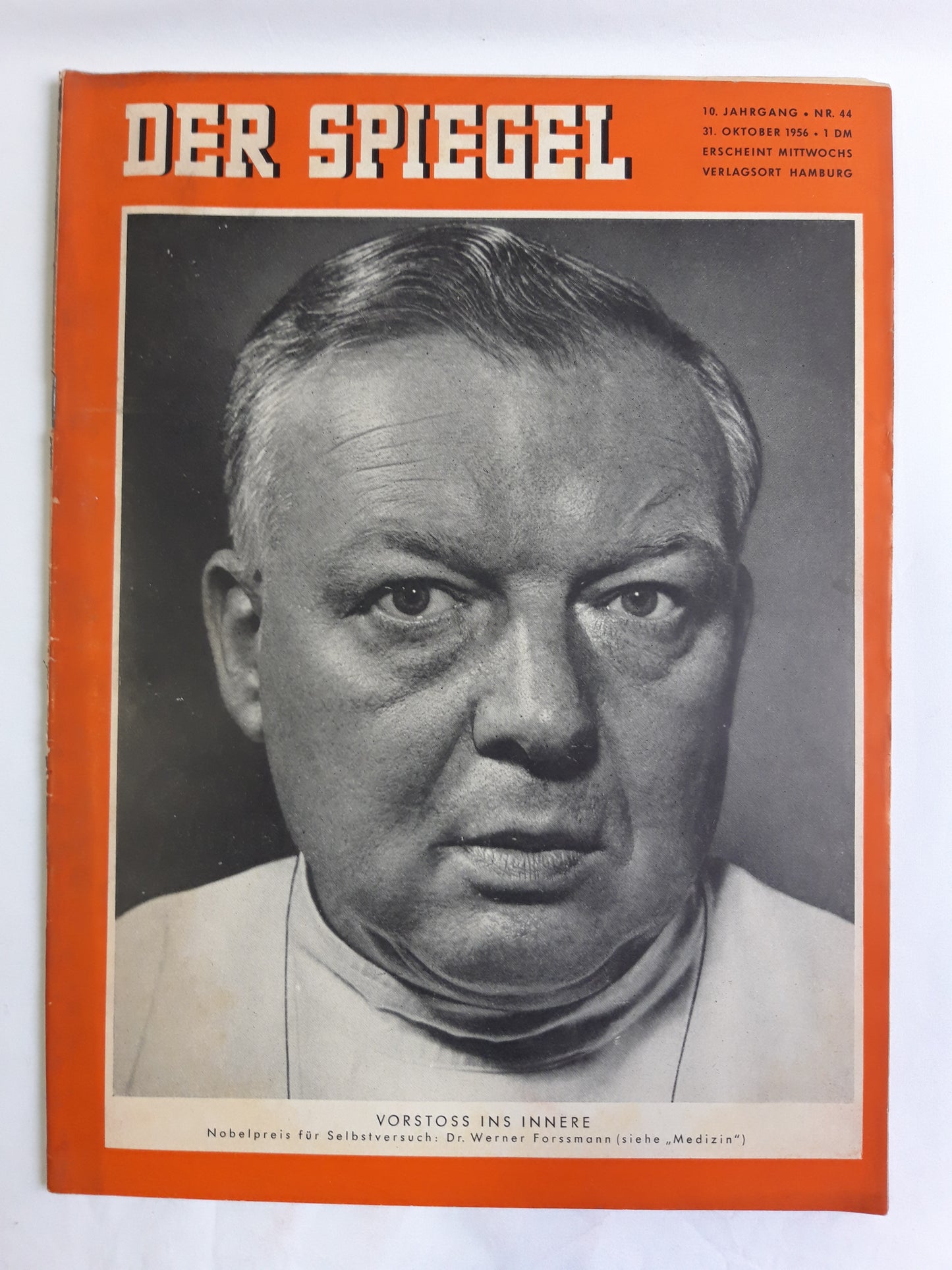 Der Spiegel Vorstoss Ins Innere Nobelpreis für Selbstversuch Dr. Werner Forssmann No.44 31.10.1956 31. Oktober October 1956