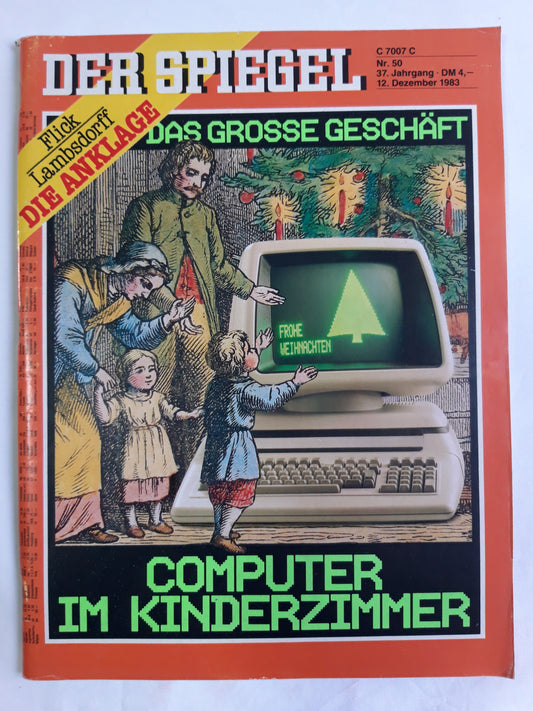 Der Spiegel Flick Lambsdorff Die Anklage Computer im Kinderzimmer 12.12.1983 Dezember December 1984