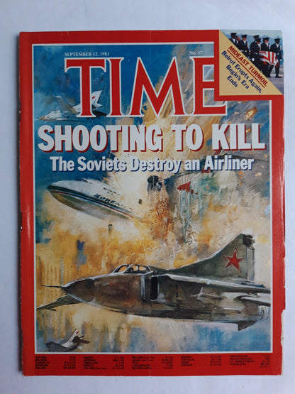 Time magazine Shooting to kill The Soviets Destroy an Airliner No. 37 12.09.1984 September 1984