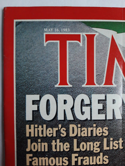 Time magazine Forgery Hitler`s Diaries Join the Long List of Famous Frauds Euromissiles Andropov`s New Gambit No. 20 16.05.1983 May Mai 1983