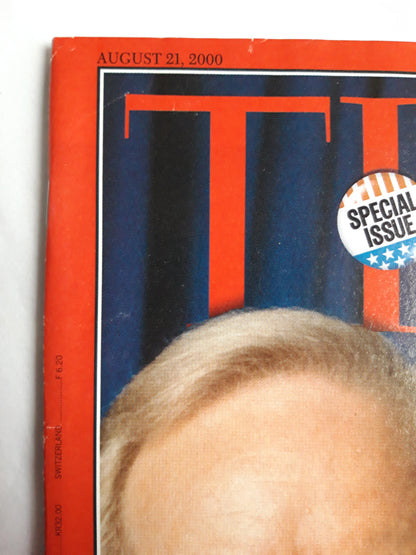 Time magazine Chutzpah! Al Gore`s historic leap of faith Joe Lieberman Inside Sydney 21.08.2000 August 2000