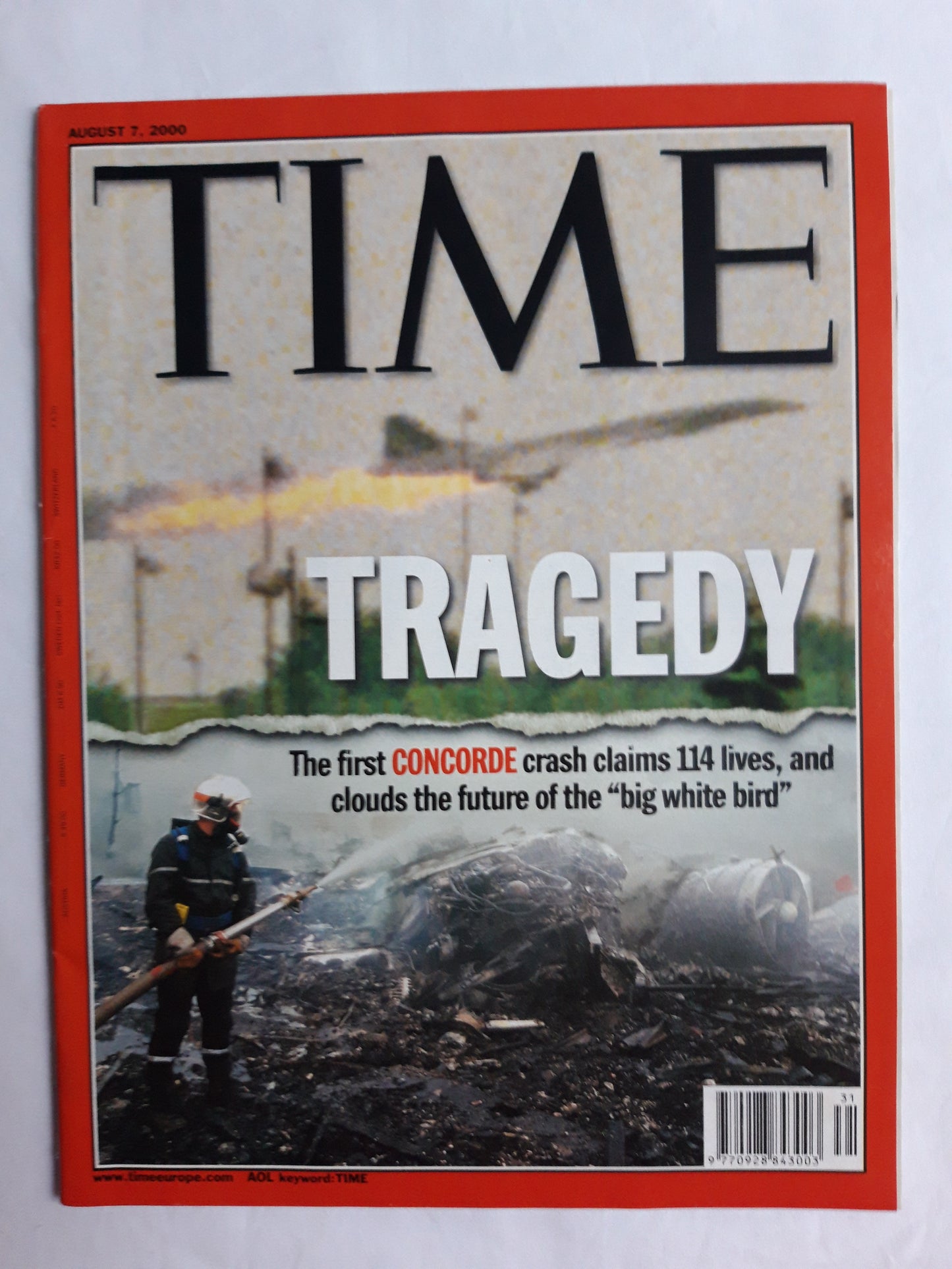 Time magazine Tragedy The first Concorde crash 25.07.2000 07.08.2000 August 2000