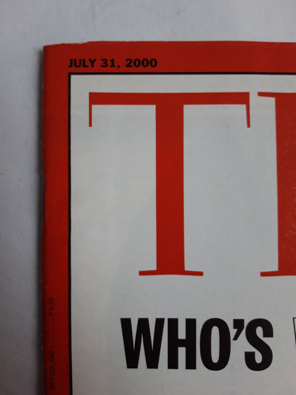 Time magazine Who`s watching you? How to protect your privacy? E.T. Programs Valentino`s Party The Crawl to camp David 31.07.2000 Juli July 2000