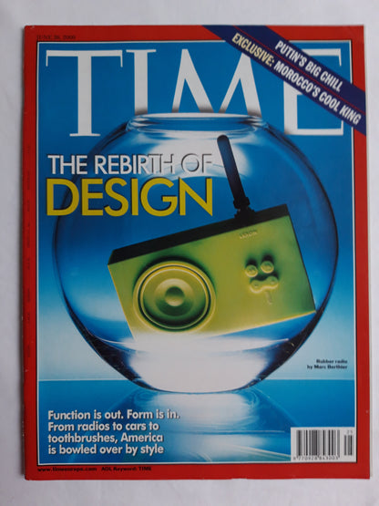Time magazine The rebirth of design  Putin`s big chill Morocco`s cool king 26.06.2000 Juni 2000