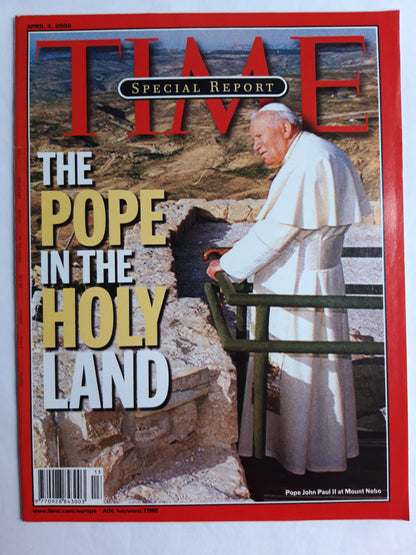 Time magazine The Pope John Paul II at Mount Nebo in the Holy Land 03.04.2000 April 2000