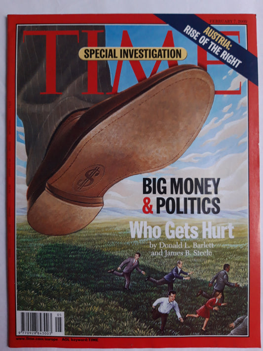 Time magazine Big Money & Politics Who Gets Hurt Austria: Rise of the Right Spocial Investigation 07.02.2000 February 2000