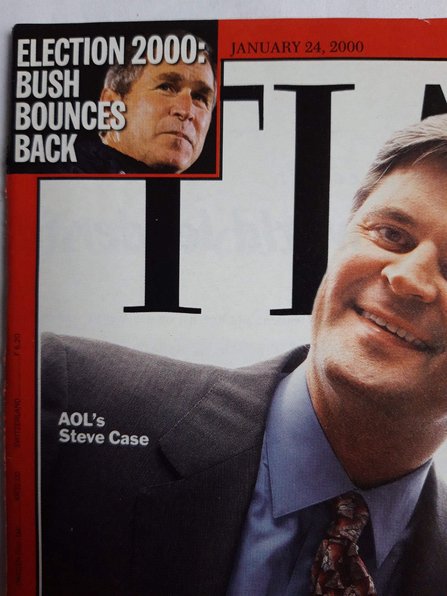 Time magazine The Big Deal AOL`s Steve Case Time Warner`s Jerry Levin Election 2000 Bush bounces Back 24.01.2000 January 2000