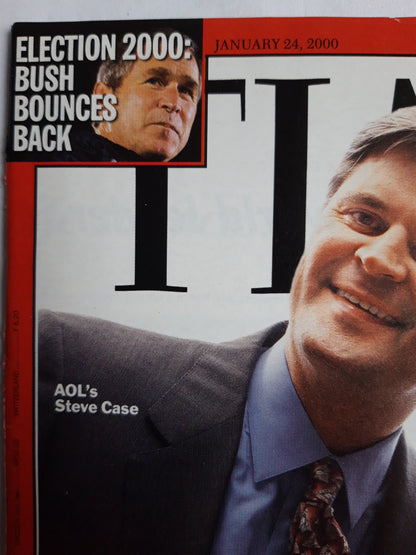Time magazine The Big Deal AOL`s Steve Case Time Warner`s Jerry Levin Election 2000 Bush bounces Back 24.01.2000 January 2000