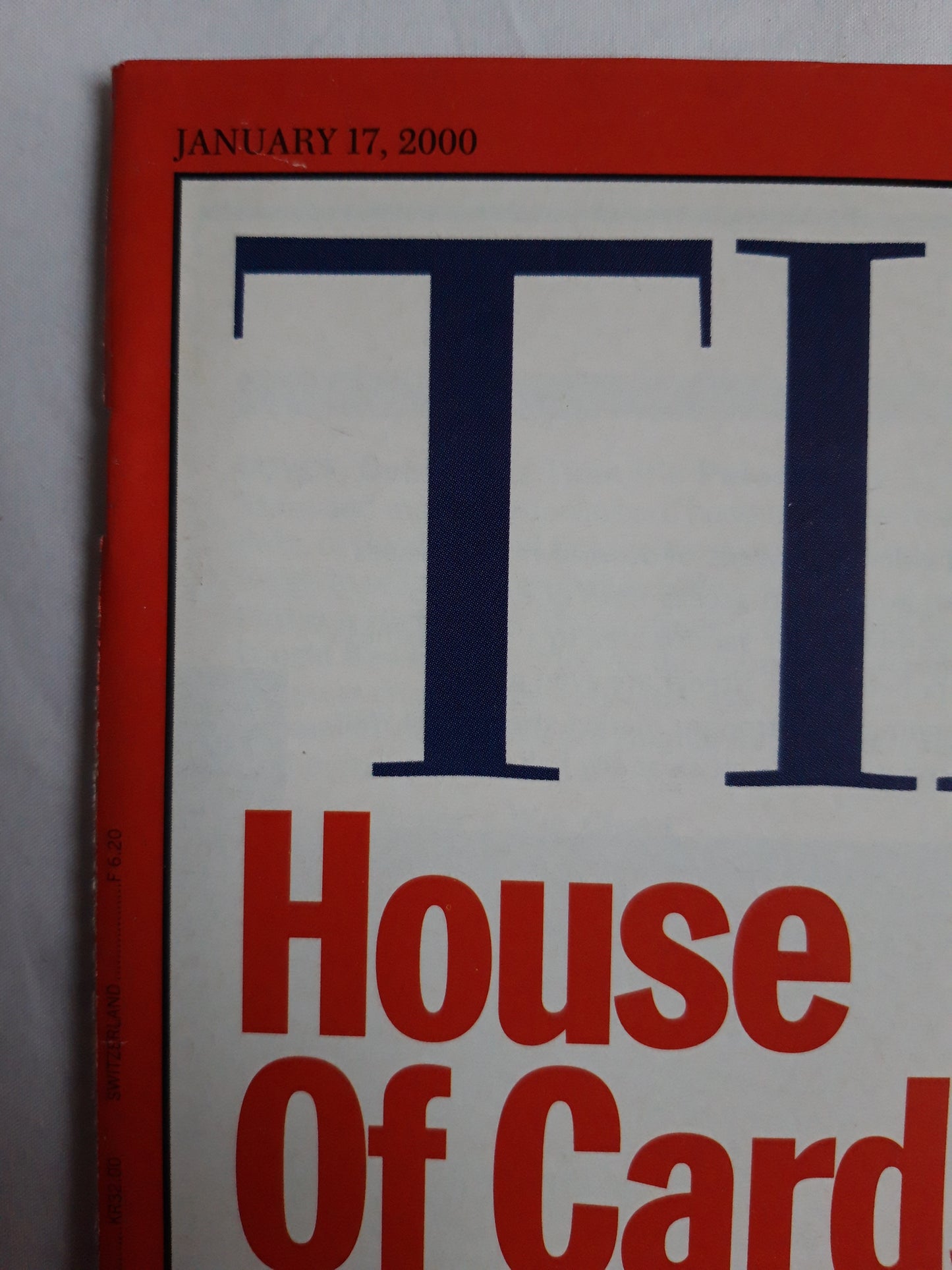 Time magazine House Of Cards Ikea Card Barclaycard Midland Europeans discover the lures and pitfalls of revolving credit Vote 2000 Bradley and Gore face pff in New Hampshire Putin`s war in Chechnya 17.01.2000 January 2000