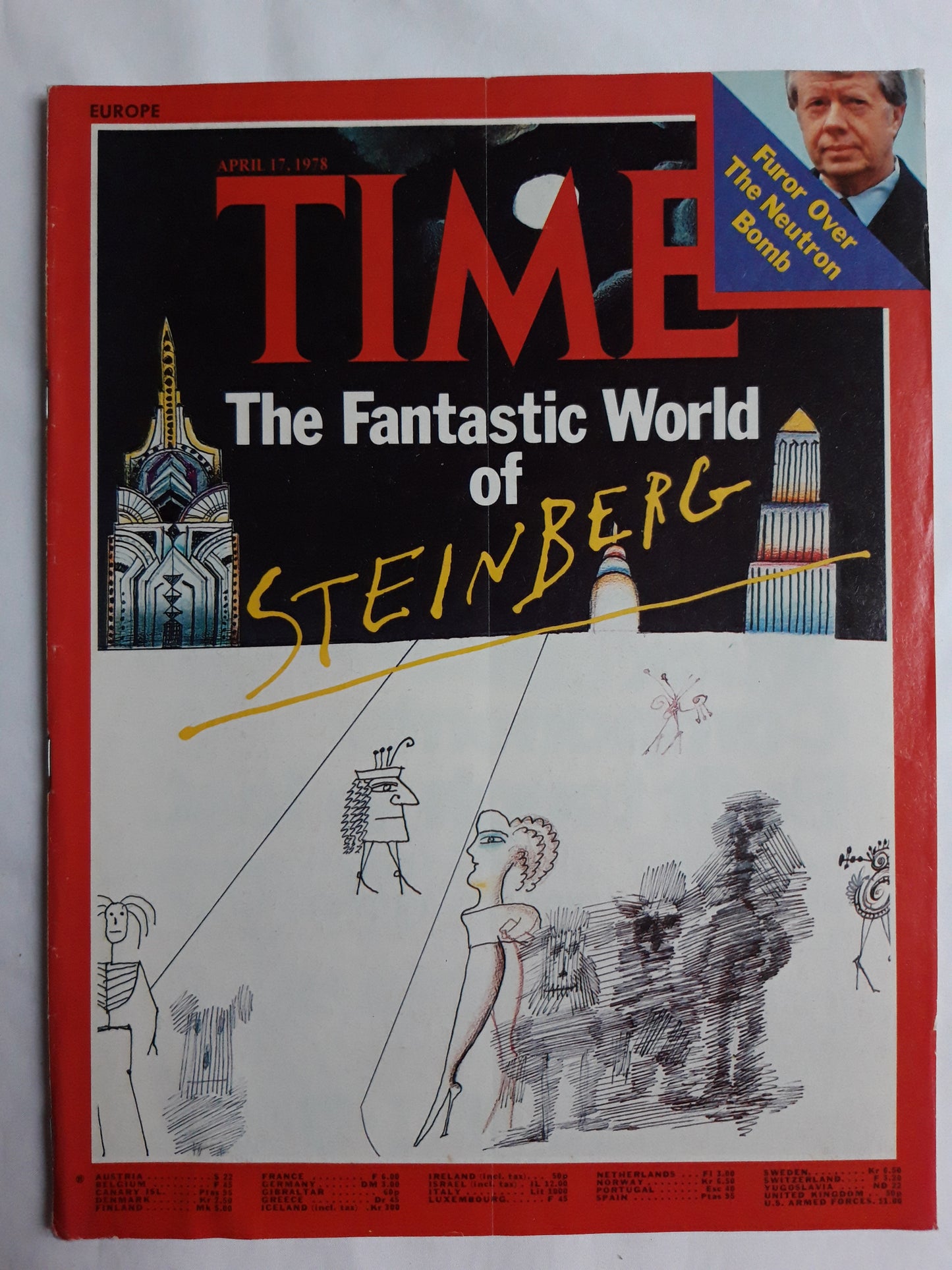 Time magazine The Fantastic World of Steinberg Furor Over The Neutron Bomb 17.04.1978 April 1978