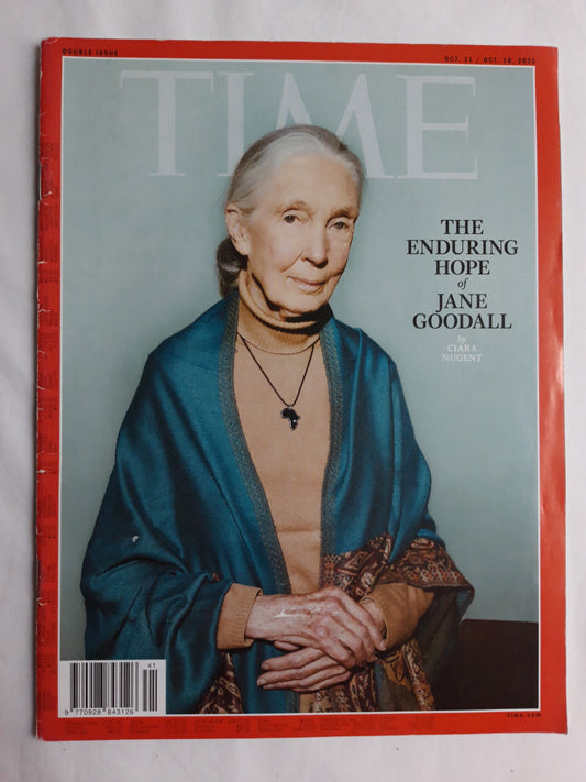 Time magazine The indurig hope of Jane Goodall 11.10.2021/18.10.2021