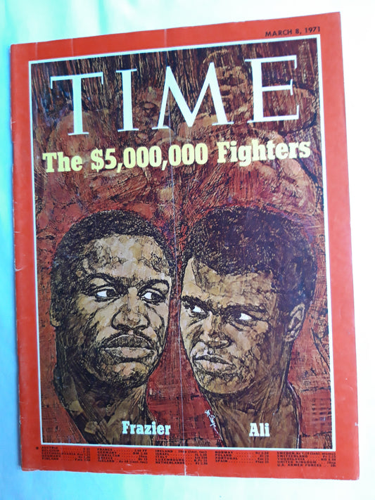 Time magazine The 5,000,000 Dollar Fighters Joe Franzier Muhammad Ali 08.03.1971 Märch March 1971