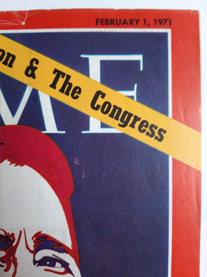 Time magazine Nixon & The Congress Speaker Carl Albert 01.02.1971 February 1971