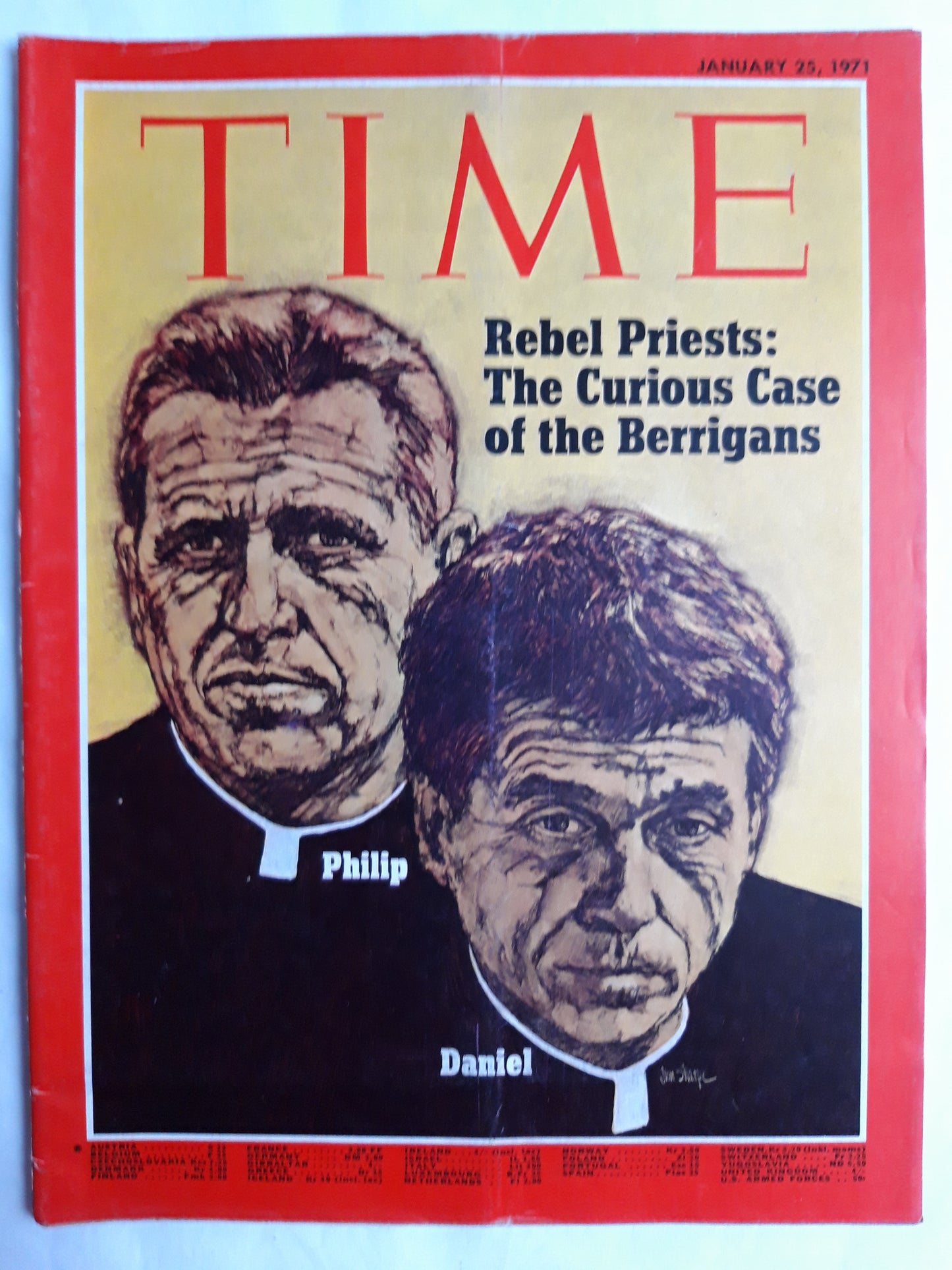 Time magazine Rebel Priests: The Curious Case of the Berrigans  Philip Daniel 25.01.1971 January 1971