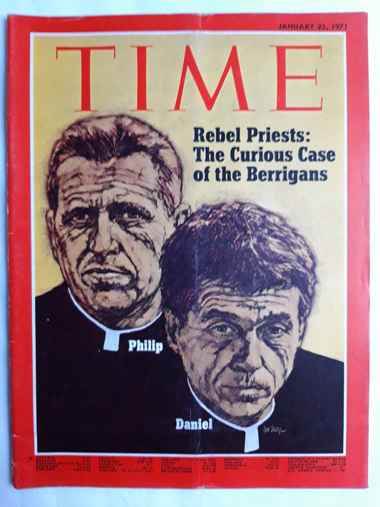 Time magazine Rebel Priests: The Curious Case of the Berrigans  Philip Daniel 25.01.1971 January 1971