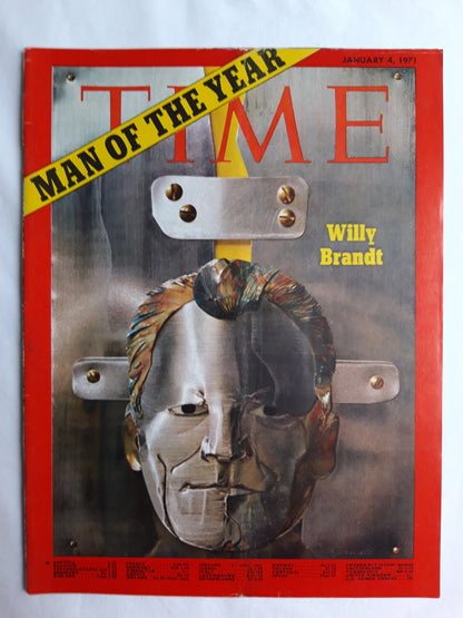 Time magazine Man of The Year Willy Brandt 04.01.1971