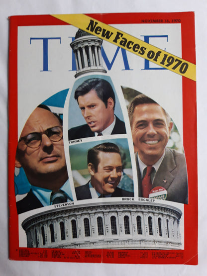 Time magazine New Faces of 1970 Tunney Stevenson Brock Buckley 16.11.1970 November 1970