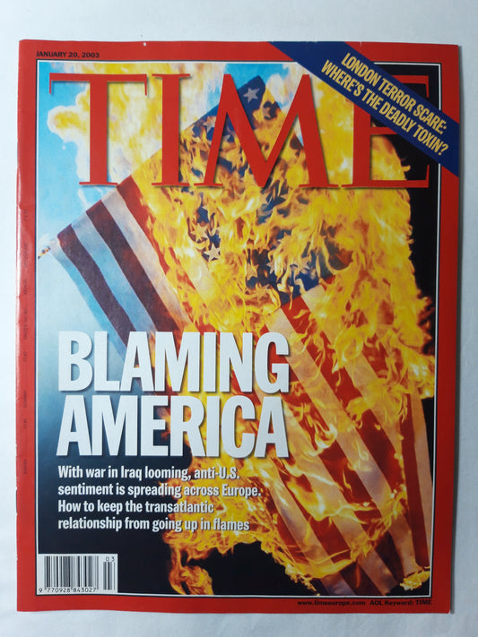 Time magazine Blaming America Iraq London terror scare: where`s the deadly toxin? 20.01.2003 January 2003