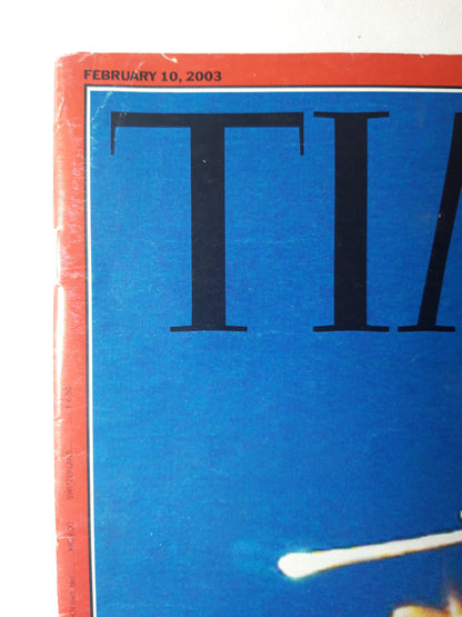 Time magazine The Columbia is lost February 1, 2003 10.02.2003 February 2003