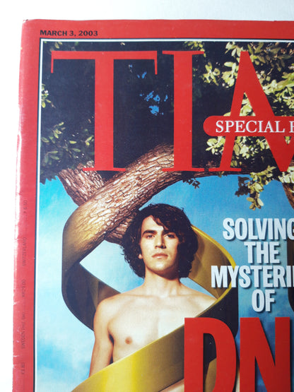 Time magazine Solving the mysteries of DNA The 50th Anniversary: Reliving Watson and Crick`s historic discovery Will the U.S. go it alone in Iraq? 03.03.2003 March März 2003