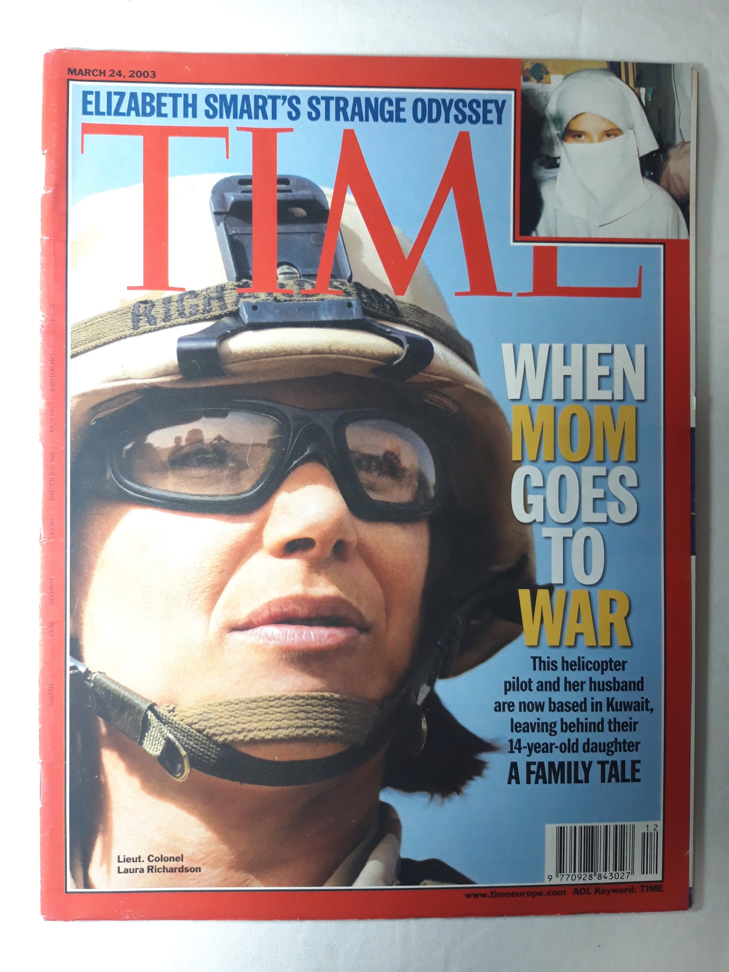 Time magazine When Mom goes to war Lieut. Colonel Laura Richardson Elizabeth smart`s strange odyssey 24.03.2003 March März 2003
