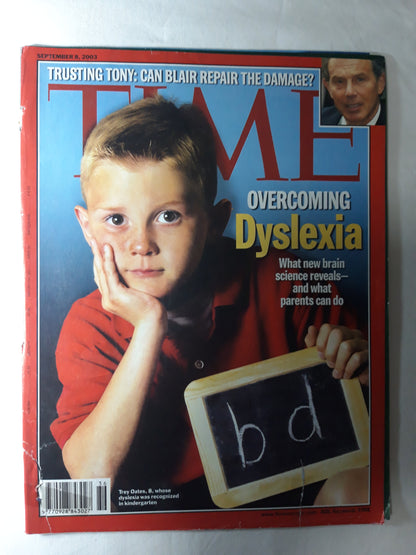 Time magazine Overcoming Dyslexia Trey Oates Tony Blair