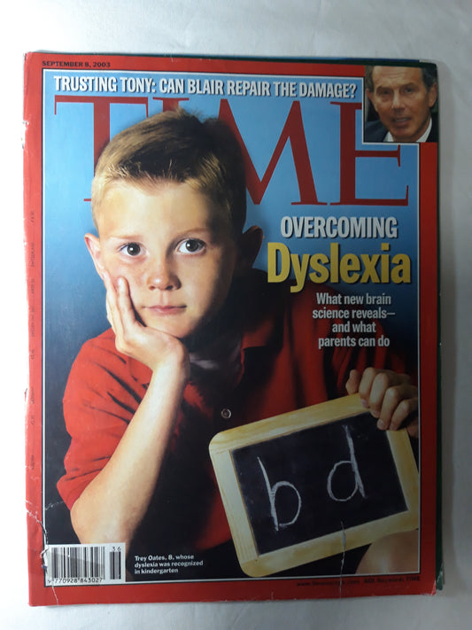 Time magazine Overcoming Dyslexia Trey Oates Tony Blair