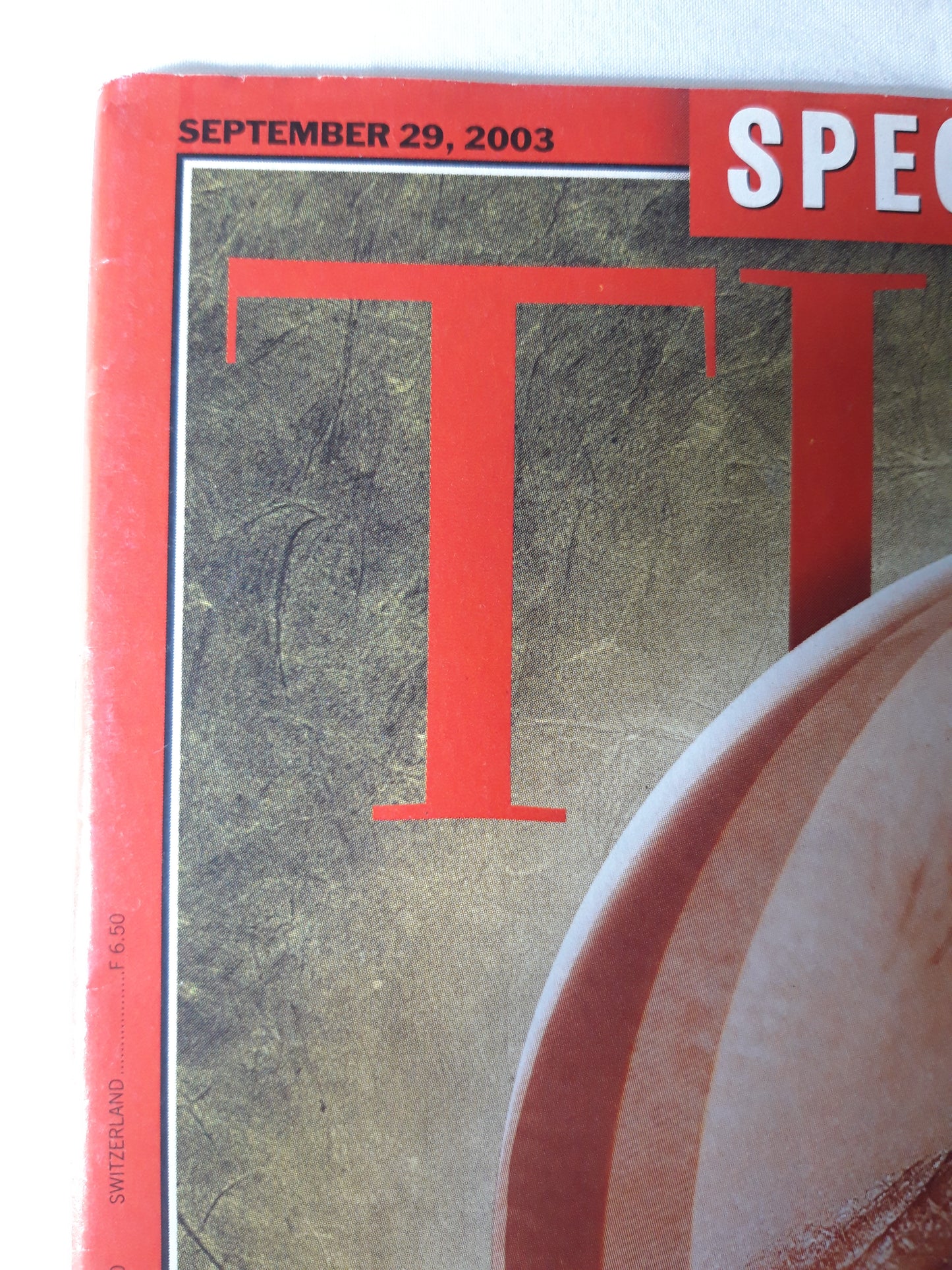 Time magazine A look ahead What new drug Next sport superstar Which rock band will change the world New gadget 29.09.2003 September 2003