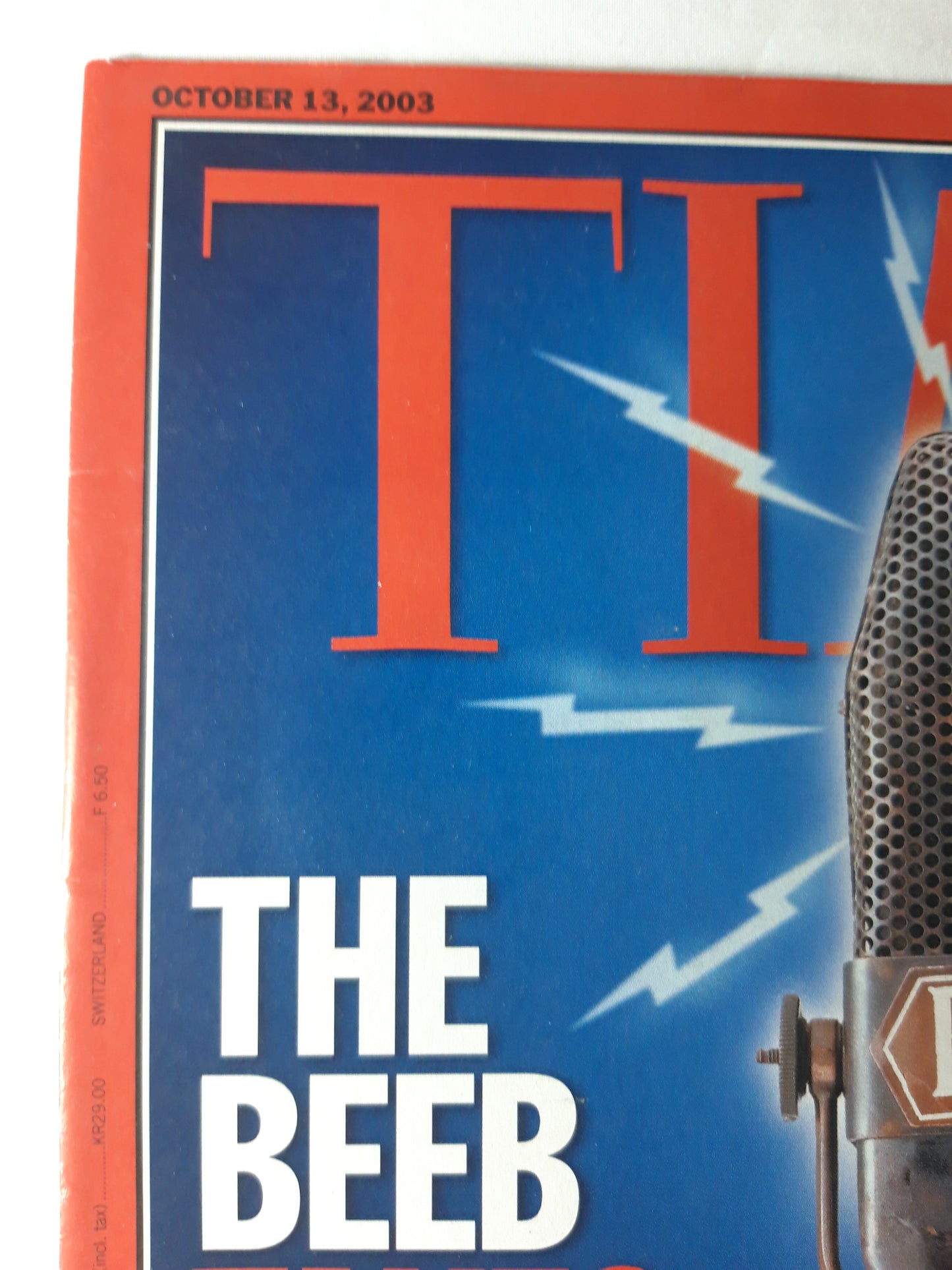 Time magazine The Beeb takes on the world British empire BBC 13.10.2003 October Oktober 2003