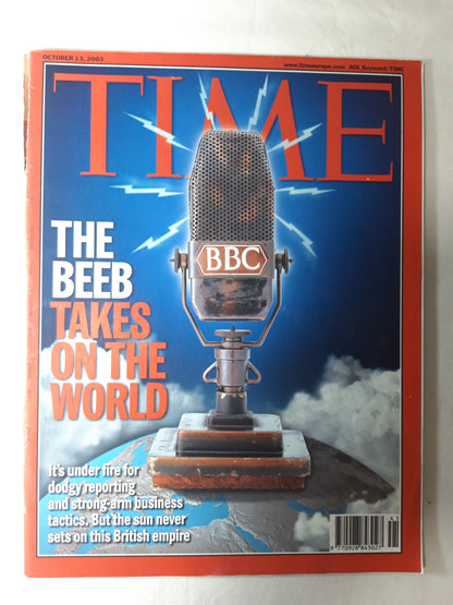 Time magazine The Beeb takes on the world British empire BBC 13.10.2003 October Oktober 2003