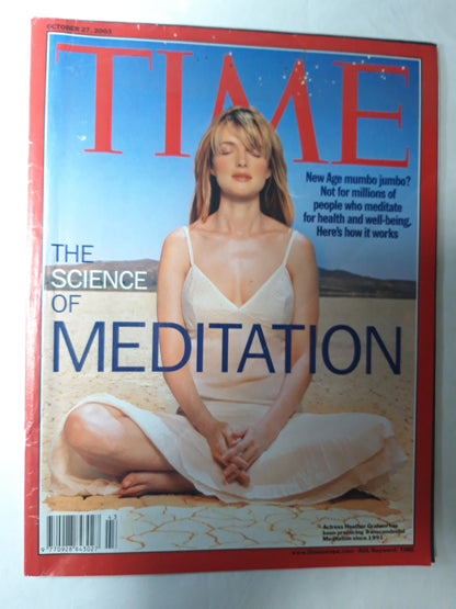 Time magazine The science of meditation New Age mumbo jumbo? Actress Heather Graham Transcendental Meditation 27.10.2003 October Oktober 2003