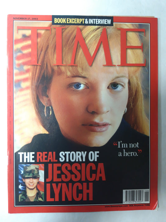 Time magazine The real story of Jessica Lynch I am not a hero Book expert&interview 17.11.2003 November 2003