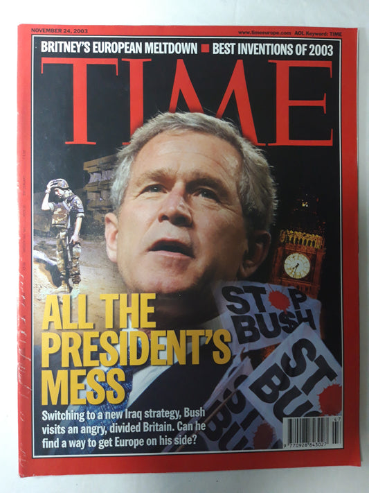 Time magazine All the president`s mess New Iraq strategy George W. Bush 24.11.2003 November 2003