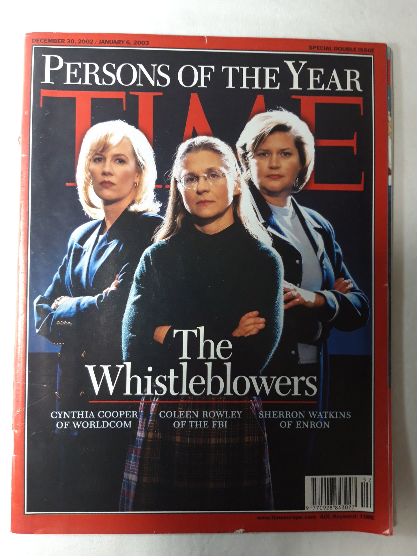Time magazine Person of the Year The Whistleblowers Cynthia Cooper of Worldcom Coleen Rowley of the FBI Sherron Watkins of Enron 30.12.2002 December Dezember 2002/ 06.01.2003 January 2003