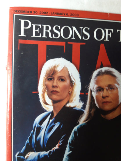 Time magazine Person of the Year The Whistleblowers Cynthia Cooper of Worldcom Coleen Rowley of the FBI Sherron Watkins of Enron 30.12.2002 December Dezember 2002/ 06.01.2003 January 2003