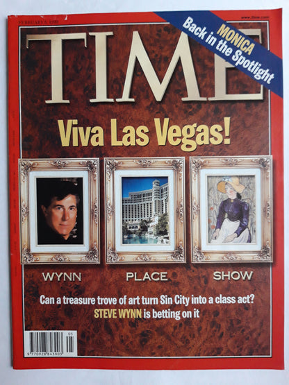 Time magazine Viva Las Vegas Steve Wynn Place Show Sin City Monica Lewinski 08.02.1999 February 1999