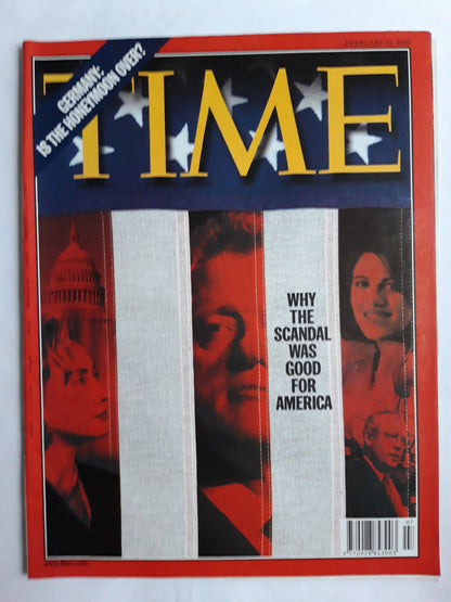 Time magazine Germany: Is the honeymoon over? Bill Hillary Clinton Monica Lewinski 22.02.1999 February 1999