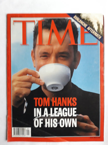 Time magazine Tom Hanks in a league of his own Avalanche aftermath 08.03.1999 March März 1999